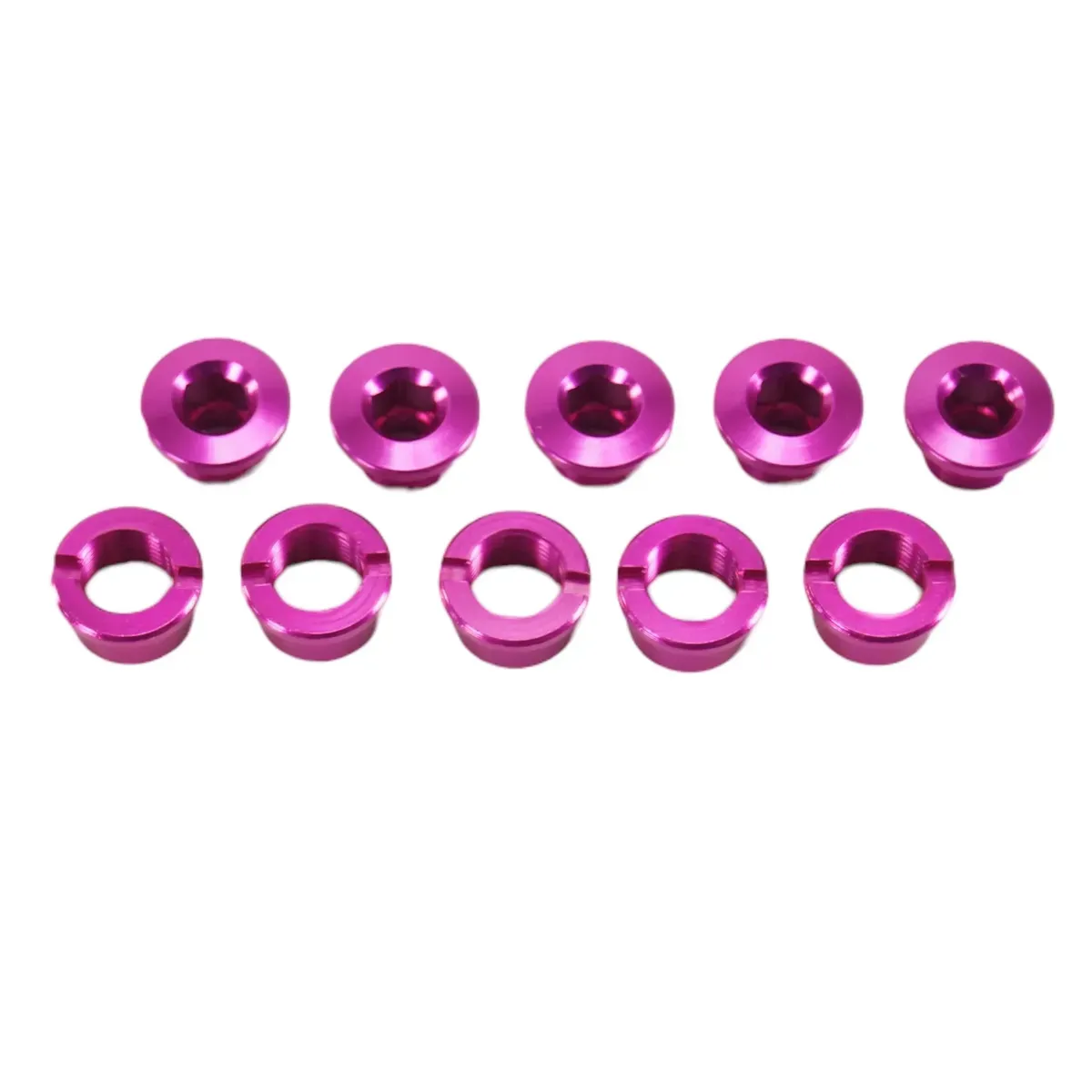 SD Alloy Chainring Bolts, set of 5 Pink